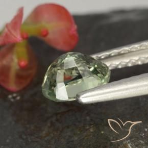 Sapphire Gemstone in 5.8 x 4.9 mm Size for Sale, Sapphire Stone in Light Green Color