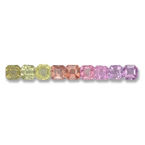 Multicolor Zafiro Gema - 0.1ct Corte octagonal (ID: 463114)