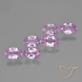 1.60 ctw Pink Sapphire Stones, Natural Sapphire in Oval Facet Shape for Sale