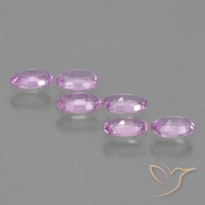 Sapphire Gemstones in 4.9 x 3.1 mm Size for Sale, Sapphire Stones in Light Royal Purple Pink Color