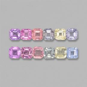 Multicolor Zafiro Gema - 0.2ct Corte octagonal (ID: 463279)