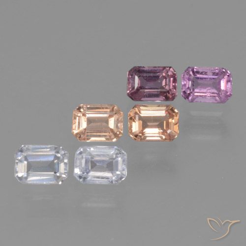Multicolor Sapphire Gem - 0.3ct Octagon Step Cut (ID: 463578)