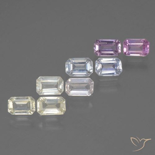 Многоцветный Сапфир Камень - 0.3ct Восьмиугольная ступенчатая огранка (ID: 463586)