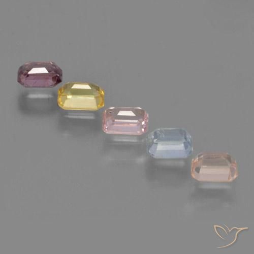 Sapphire Gemstones in 4.1 x 2.9 mm Size for Sale, Sapphire Stones in Multicolor Color