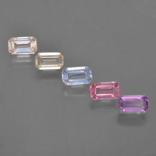 Multicolor Zafiro Gema - 0.3ct Corte octagonal (ID: 463598)