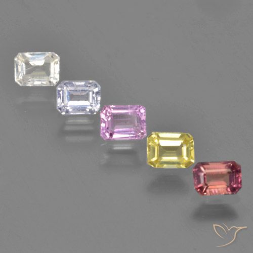 Multicolor Sapphire Gem - 0.3ct Octagon Step Cut (ID: 463601)