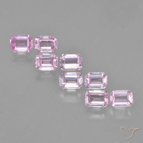 Пурпурно-розовый Сапфир Камень - 0.3ct Восьмиугольная ступенчатая огранка (ID: 463608)