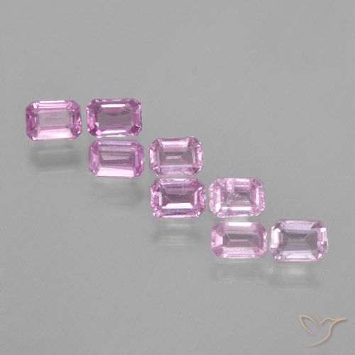 Royal Purple Pink Сапфир Камень - 0.2ct Восьмиугольная ступенчатая огранка (ID: 463610)
