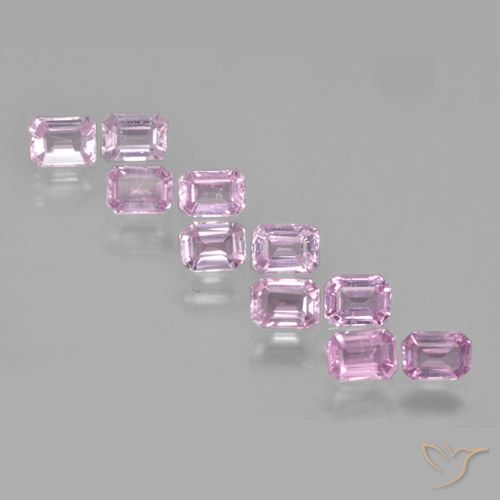 Medium Pink Сапфир Камень - 0.3ct Восьмиугольная ступенчатая огранка (ID: 463616)