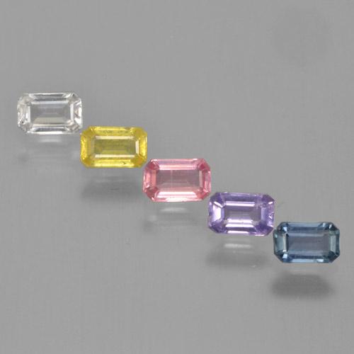 Multicolor Sapphire Gem - 0.4ct Octagon Step Cut (ID: 463621)