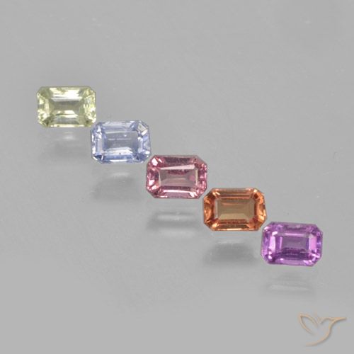 Multicolor Zafiro Gema - 0.3ct Corte octagonal (ID: 463626)