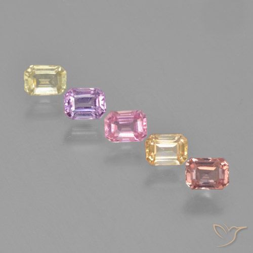 Multicolor Zafiro Gema - 0.3ct Corte octagonal (ID: 463627)