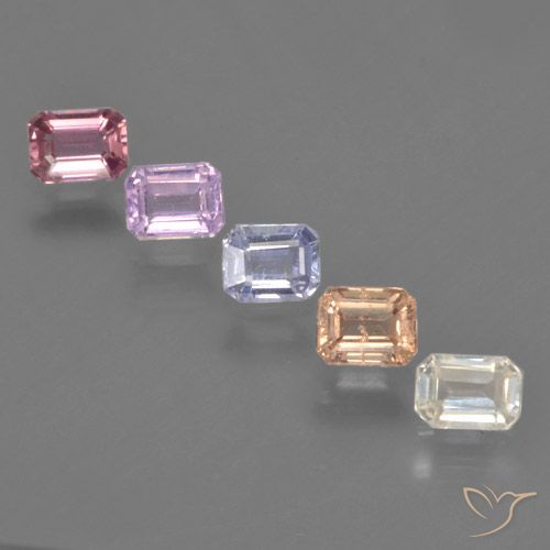 Multicolor Sapphire Gem - 0.3ct Octagon Step Cut (ID: 463631)