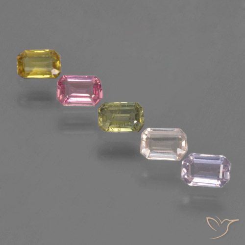 Multicolor Sapphire Gem - 0.2ct Octagon Step Cut (ID: 463637)