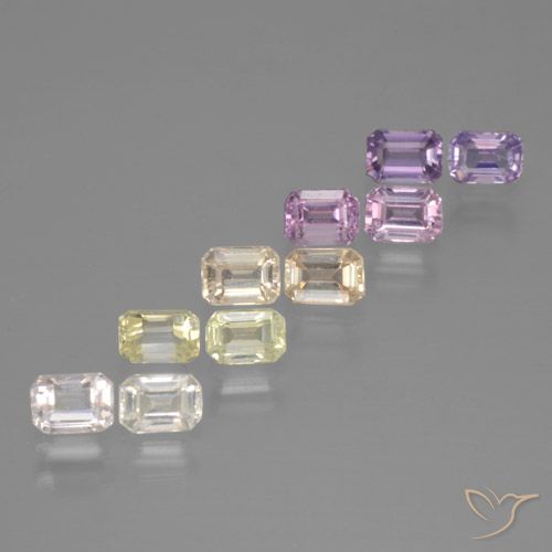 Multicolor Zafiro Gema - 0.3ct Corte octagonal (ID: 463642)