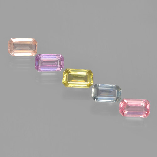 Multicolor Zafiro Gema - 0.3ct Corte octagonal (ID: 463656)