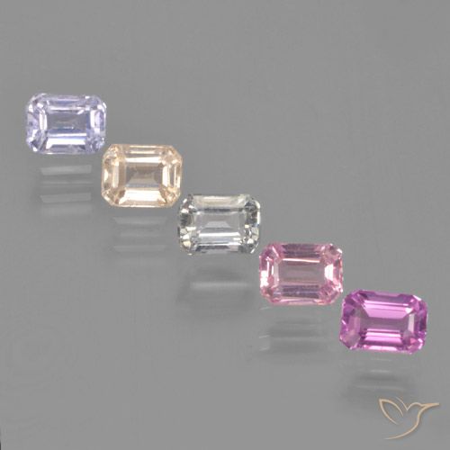 Multicolor Zafiro Gema - 0.3ct Corte octagonal (ID: 463657)