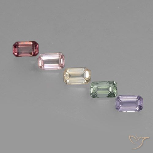 Multicolor Sapphire Gem - 0.4ct Octagon Step Cut (ID: 463671)