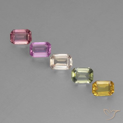 Multicolor Sapphire Gem - 0.3ct Octagon Step Cut (ID: 463672)