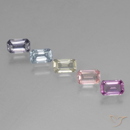 Многоцветный Сапфир Камень - 0.4ct Восьмиугольная ступенчатая огранка (ID: 463675)