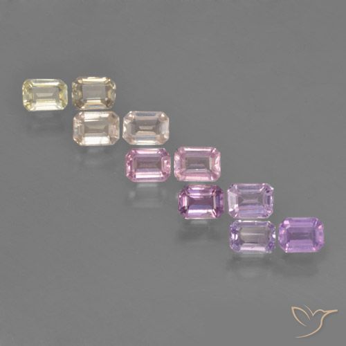 Многоцветный Сапфир Камень - 0.3ct Восьмиугольная ступенчатая огранка (ID: 463679)
