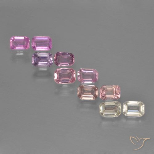Multicolor Sapphire Gem - 0.2ct Octagon Step Cut (ID: 463683)