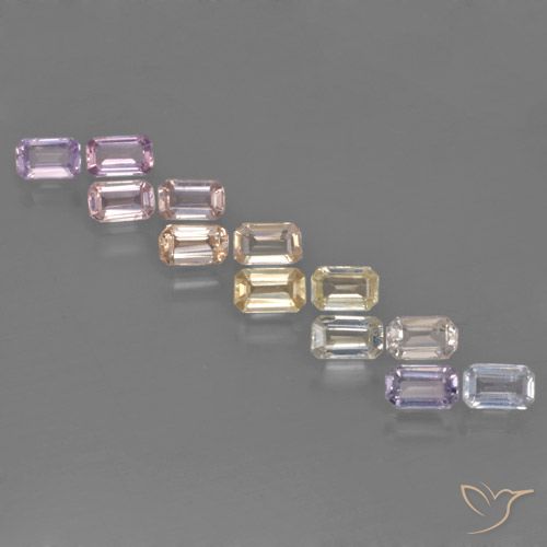 Multicolor Zafiro Gema - 0.3ct Corte octagonal (ID: 463686)