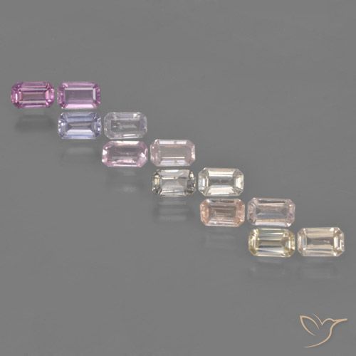 Multicolor Zafiro Gema - 0.3ct Corte octagonal (ID: 463687)