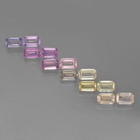 Multicolor Sapphire Gem - 0.3ct Octagon Step Cut (ID: 463688)