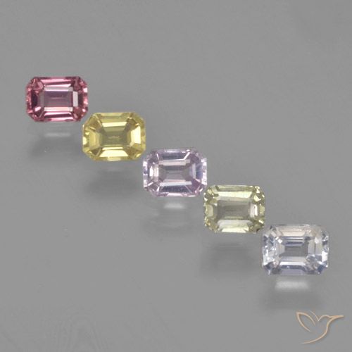 Многоцветный Сапфир Камень - 0.3ct Восьмиугольная ступенчатая огранка (ID: 463692)