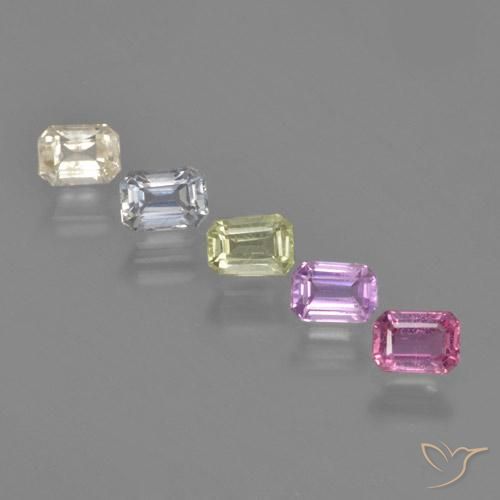 Multicolor Zafiro Gema - 0.3ct Corte octagonal (ID: 463698)