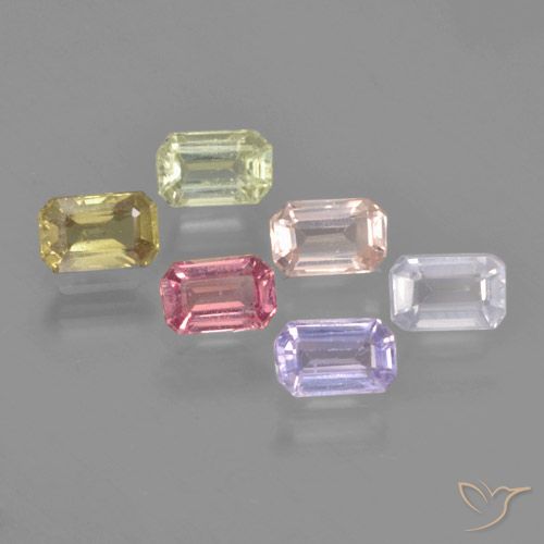 Multicolor Sapphire Gem - 0.4ct Octagon Step Cut (ID: 463699)