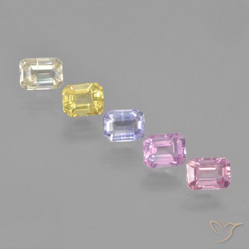 Multicolor Sapphire Gem - 0.3ct Octagon Step Cut (ID: 463701)