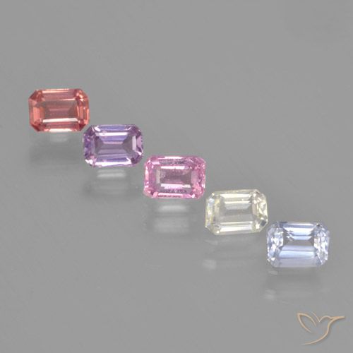 Multicolor Zafiro Gema - 0.3ct Corte octagonal (ID: 463722)
