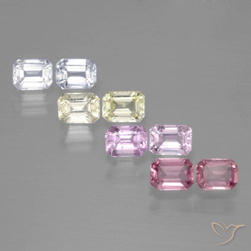 Multicolor Sapphire Gem - 0.3ct Octagon Step Cut (ID: 463725)