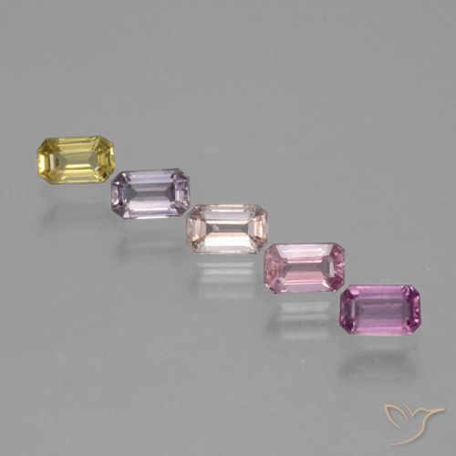 Многоцветный Сапфир Камень - 0.4ct Восьмиугольная ступенчатая огранка (ID: 463729)