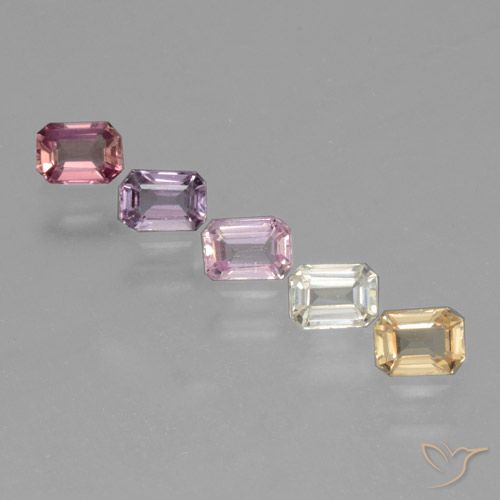 Многоцветный Сапфир Камень - 0.3ct Восьмиугольная ступенчатая огранка (ID: 463735)