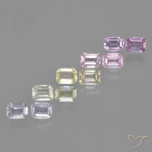Multicolor Zafiro Gema - 0.3ct Corte octagonal (ID: 463740)