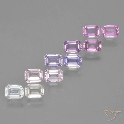 Multicolor Sapphire Gem - 0.3ct Octagon Step Cut (ID: 463741)