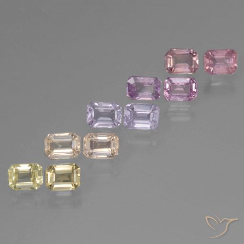 Multicolor Sapphire Gem - 0.3ct Octagon Step Cut (ID: 463761)