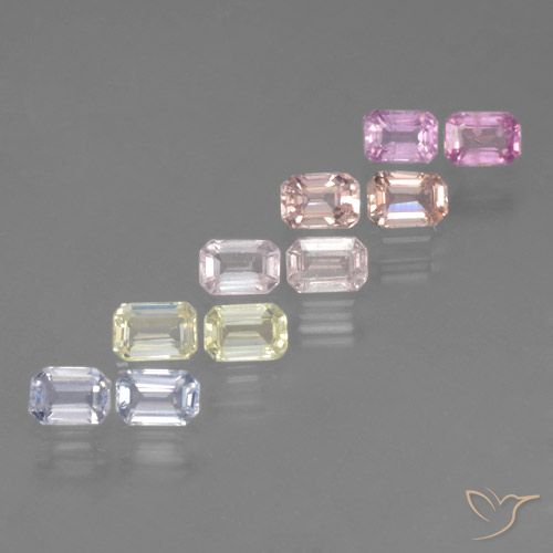 Multicolor Sapphire Gem - 0.3ct Octagon Step Cut (ID: 463771)