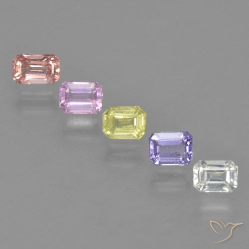 Multicolor Zafiro Gema - 0.3ct Corte octagonal (ID: 463773)