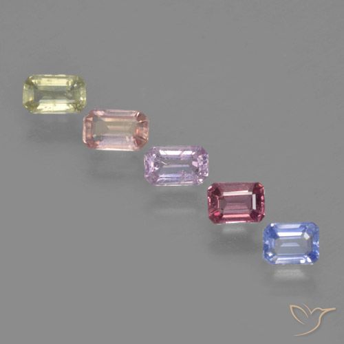 Multicolor Sapphire Gem - 0.3ct Octagon Step Cut (ID: 463775)