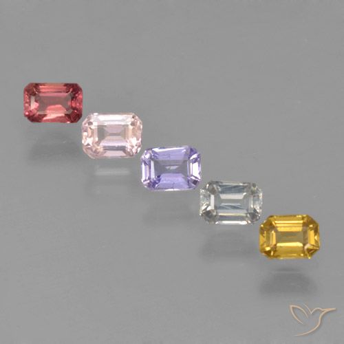 Multicolor Sapphire Gem - 0.3ct Octagon Step Cut (ID: 463784)