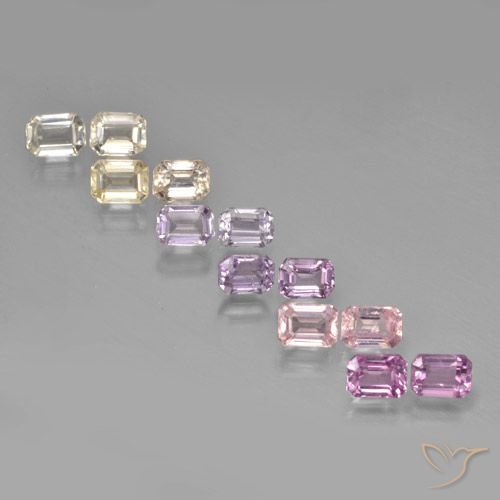 Многоцветный Сапфир Камень - 0.3ct Восьмиугольная ступенчатая огранка (ID: 463785)