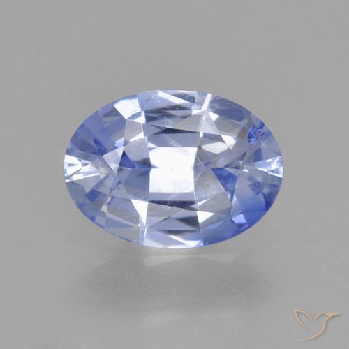 Pastel Blue Saphir Edelstein - 0.9ct Oval facettiert (ID: 464035)