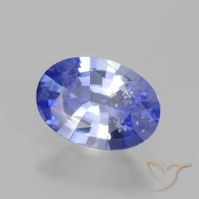 0.75 ct Blue Sapphire Stone, Natural Sapphire in Oval Facet Shape for Sale