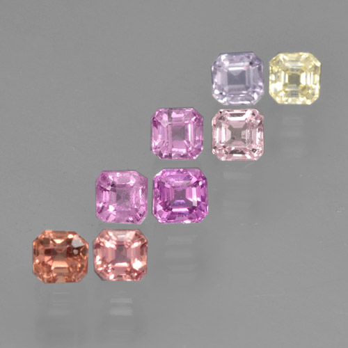 Multicolor Sapphire Gem - 0.2ct Octagon Step Cut (ID: 464189)