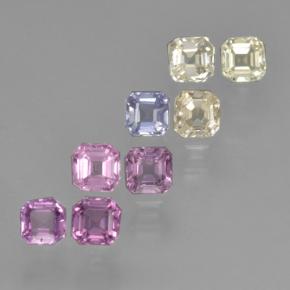 Multicolor Zafiro Gema - 0.2ct Corte octagonal (ID: 464192)