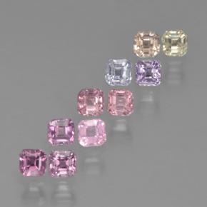 Multicolor Sapphire Gem - 0.2ct Octagon Step Cut (ID: 464205)